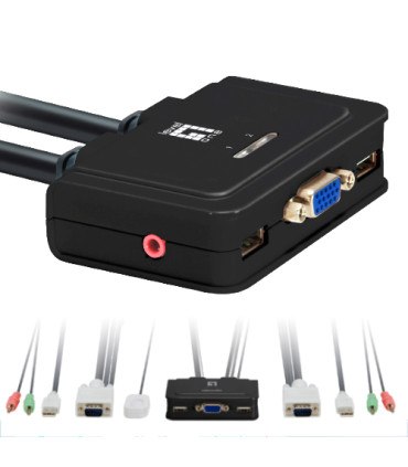 CONMUTADOR AUTOMATICO LEVEL ONE V/T/M 1a2 CPUs USB CON AUDIO