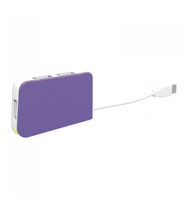 HUB 4 PUERTOS USB APPROX COLOR MORADO APPHT4P