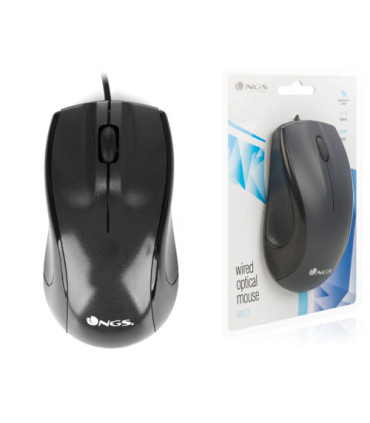 MOUSE NGS BLACK MIST OPTICO CON CABLE