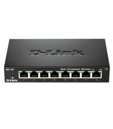 SWITCH NO GESTIONABLE D-LINK DES-108 8P ETHERNET CARCASA MET