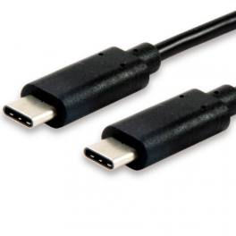 CABLE USB-C MACHO a USB-C MACHO 1M  EQUIP 12834207 para carg