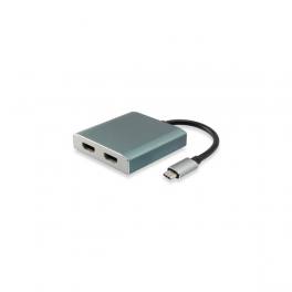CABLE ADAPTADOR USB-C MACHO A 2 HDMI HEMBRA (0.15CM)  REF.13