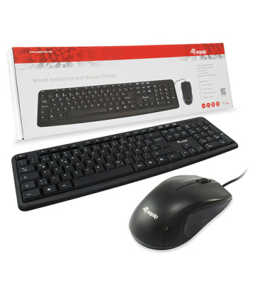 COMBO TECLADO + MOUSE USB EQUIP LIFE COLOR NEGRO