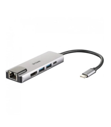 HUB USB C D-LINK A 2 PUERTOS USB3.0 +1 HDMI + 1 RJ45 GIGA PL