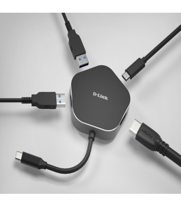 HUB USB C D-LINK A 2 PUERTOS USB3.0 +1 HDMI + 1 PTO USB-C  P