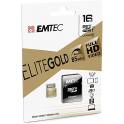 MEMORIA SD MICRO 16GB EMTEC ELITE GOLD 85MB/S SD + ADAPTER