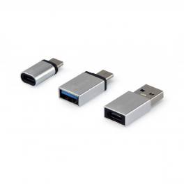 PACK ADAPTADORES USB-C OTG USB-C MACHO A USB-A  / MICROUSB H