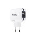 CARGADOR DE PARED TOOQ TQWC-1S02WT 2xUSB 3.4 A(TOTAL) AI-TEC