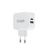 CARGADOR DE PARED TOOQ TQWC-2S02WT USB-C+USB-A  4.8A (27W) T