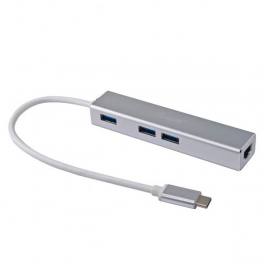 ADAPTADOR  USB-C EQUIP  HUB USB 3.0  3 PUERTOS GIGABIT ETHER