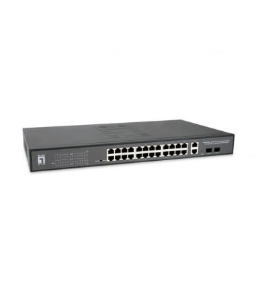 SWITCH LEVEL ONE GEP-2841 POE WEBSMART 24P 10/100/1000 POE 3