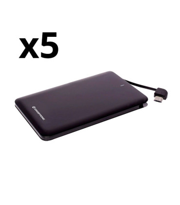 KIT 5 UNIDADES POWERBANK NORTESS 4.000mAh DUAL CONECTOR MICR