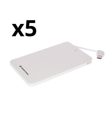 KIT 5 UNIDADES POWERBANK NORTESS 4.000mAh DUAL CONECTOR MICR
