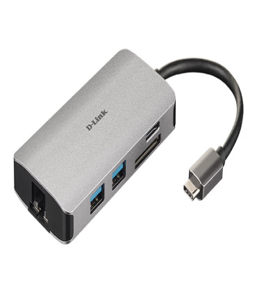 HUB USB-C D-LINK A 3 PUERTOS USB3.0 +1 HDMI +1P USB-C +LECTO