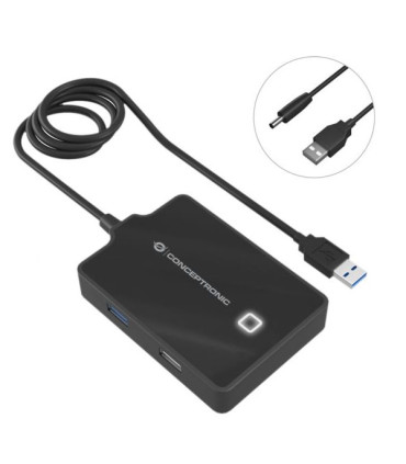 HUB USB 2.0  & 3.0 CONCEPTRONIC  HUBBIES10B 4 PUERTOS Y CABL