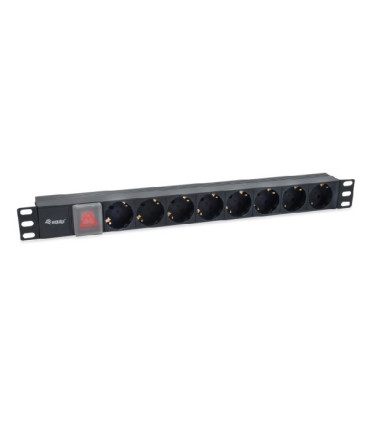 REGLETA ALIMENTACION RACK 19 1U 8 TOMAS CON INTERRUPTOR CABL