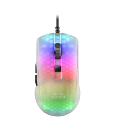 MOUSE MARS GAMING MMR TRANSLUCIDO WHITE OPTICO 12800DPI  ULT