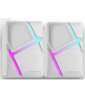 ALTAVOCES 2.0 MARS GAMING MSHW BLANCO 10W ILUMINACION RGB CO