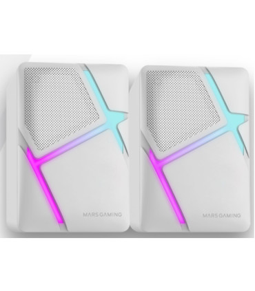 ALTAVOCES 2.0 MARS GAMING MSHW BLANCO 10W ILUMINACION RGB CO