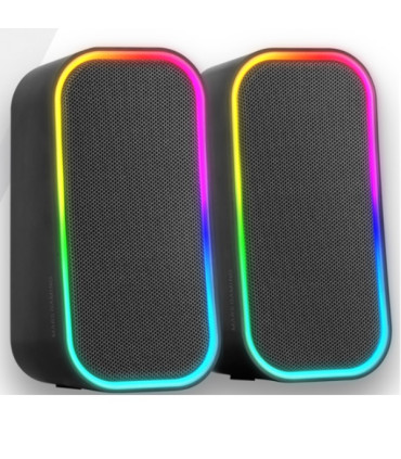 ALTAVOCES 2.0 BLUETOOTH MARS GAMING MSOM NEGRO 20W DSP ILUMI