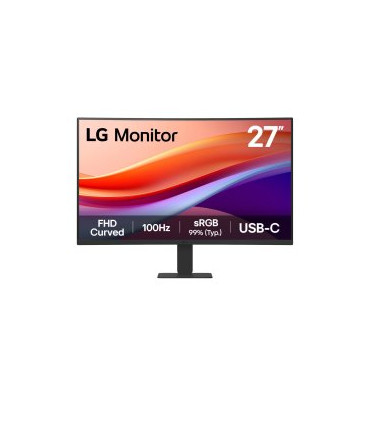 MONITOR 27" CURVO 1500R HDMI USB-C LG 27U421A-B FHD VA, 100Hz 250CD 5MS 3000:1 VESA 100X100