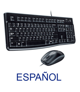 KIT TECLADO Y RATON LOGITECH MK120  CON CABLE USB